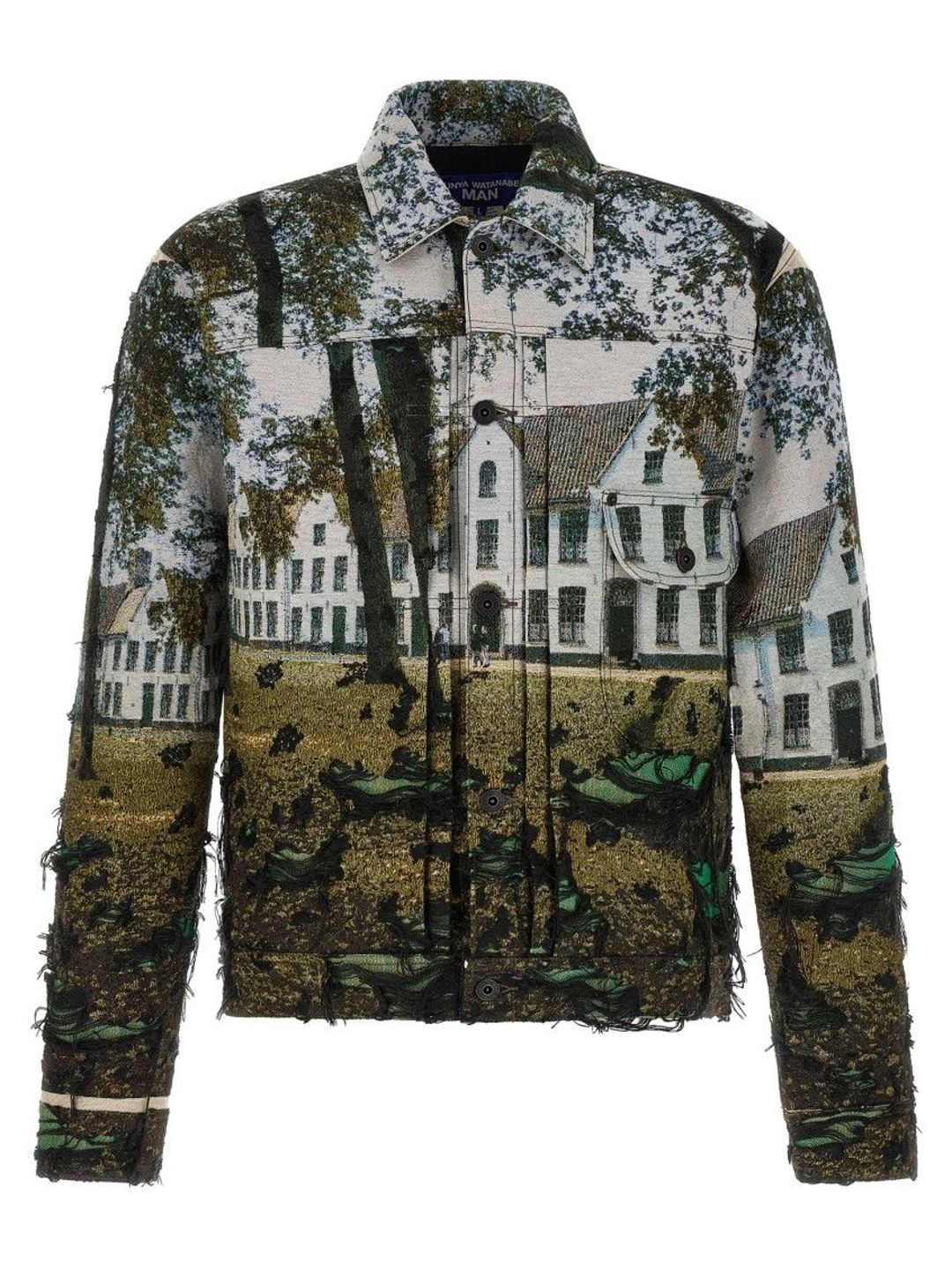 Junya Watanabe Multicolor Jacquard Shirt Collar Jacket-picture-18