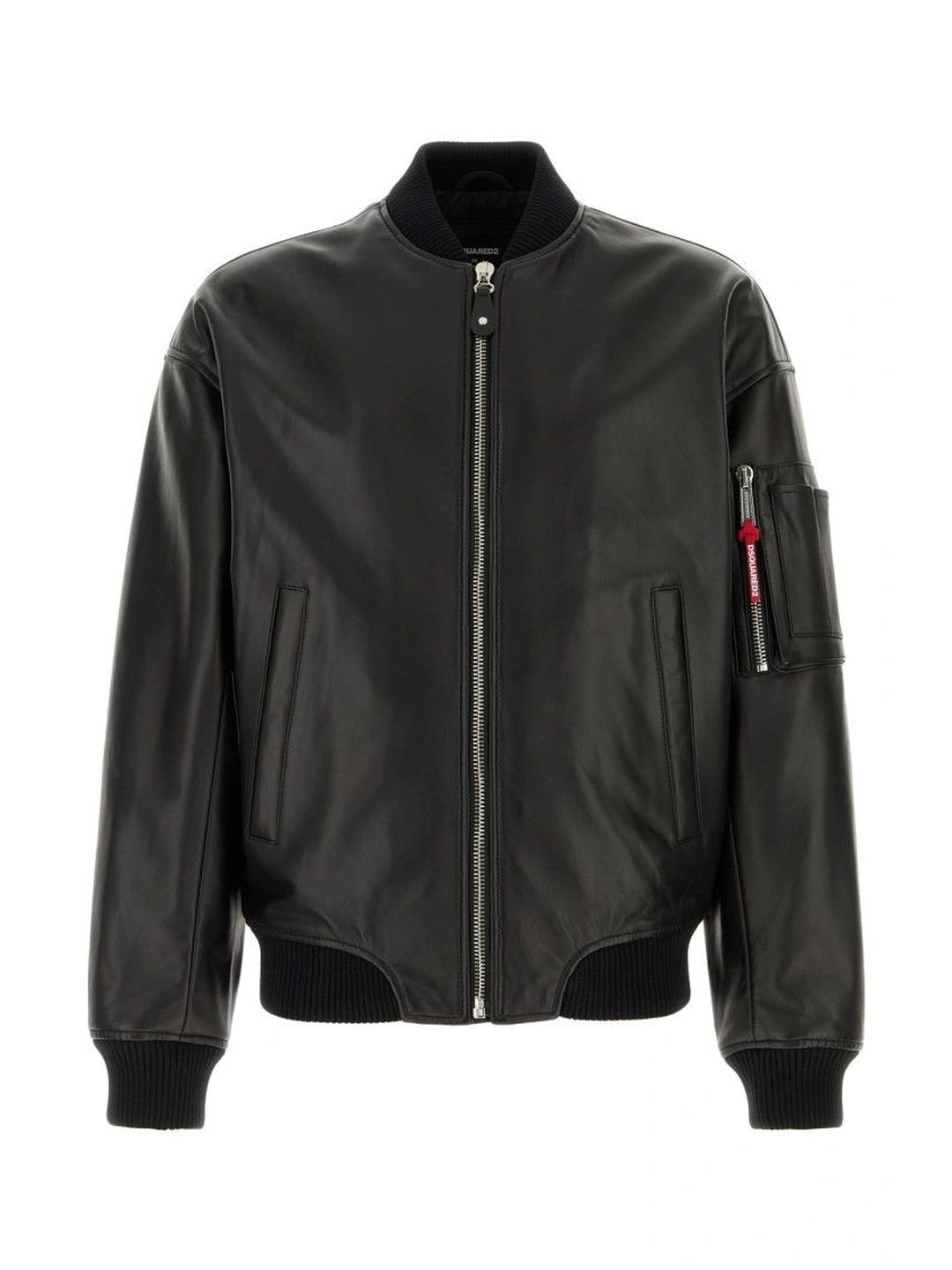 Dsquared2 Black Solid Regular Jacket-image-2