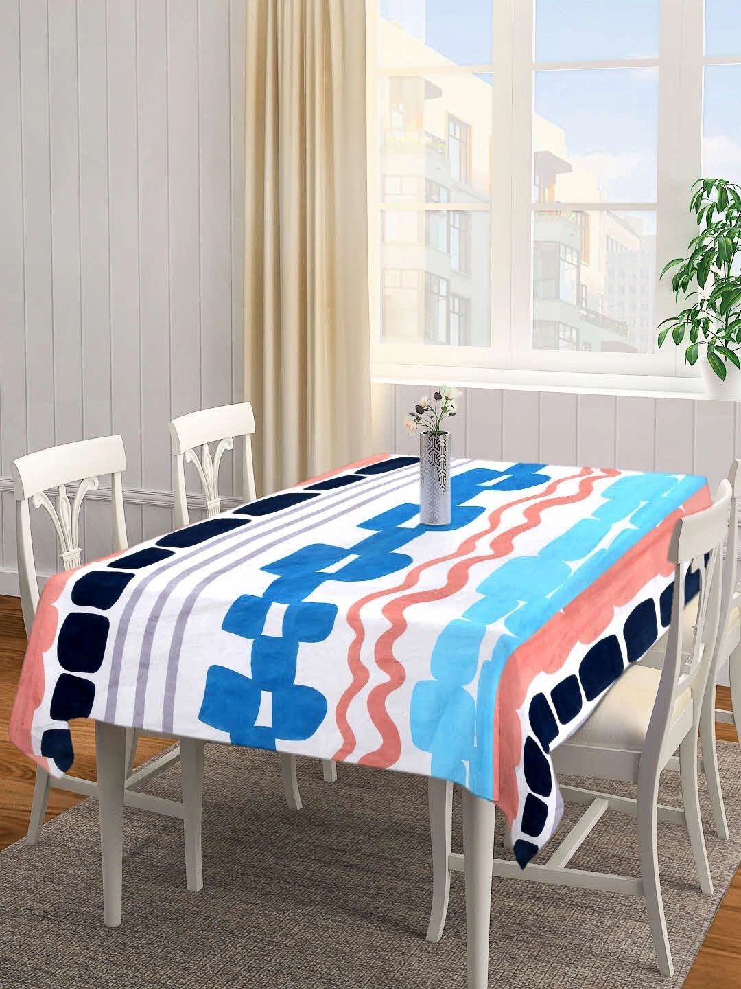 Myntra Elegant Homes Multicoloured Geometric Printed 4-Seater Table Cover-picture-25