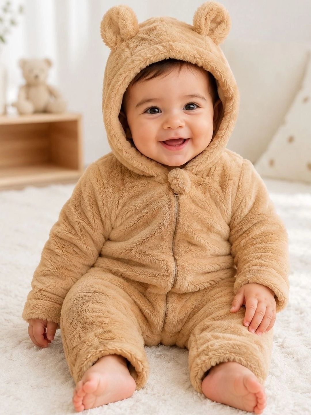 Cuddleloom Infant Boys Hooded Rompers-picture-14