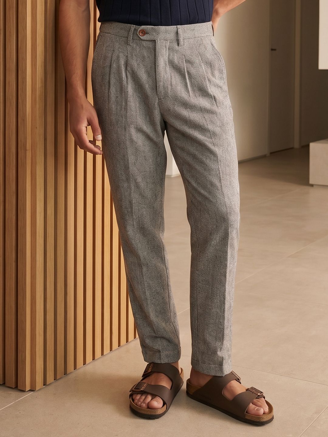Mr Bowerbird Men Pleated Chinos Trousers-picture-14