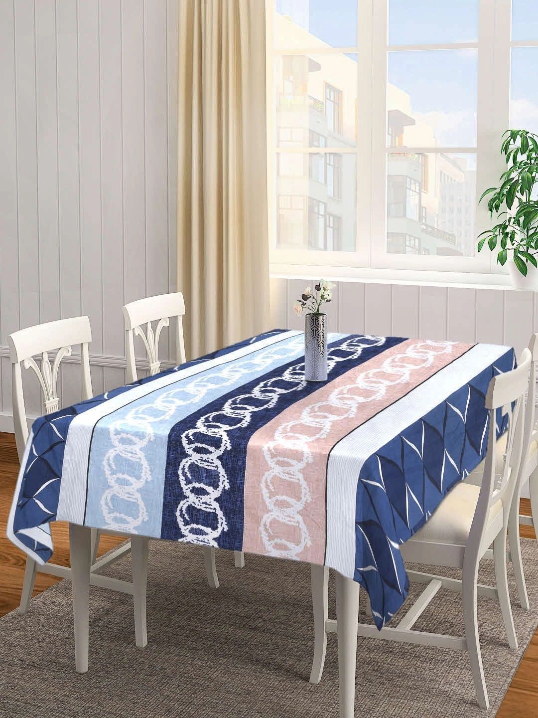 Myntra Elegant Homes Multicoloured Geometric Printed 6-Seater Table Cover-picture-34