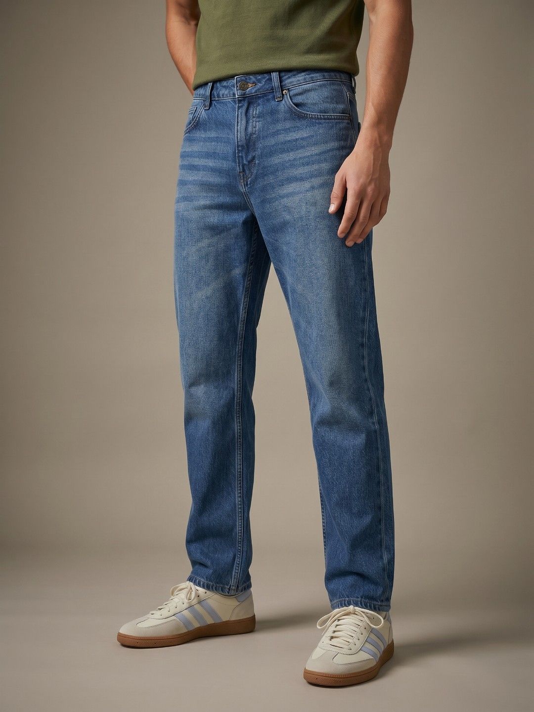 glitchez Men Straight Fit Light Fade Jeans-picture-22