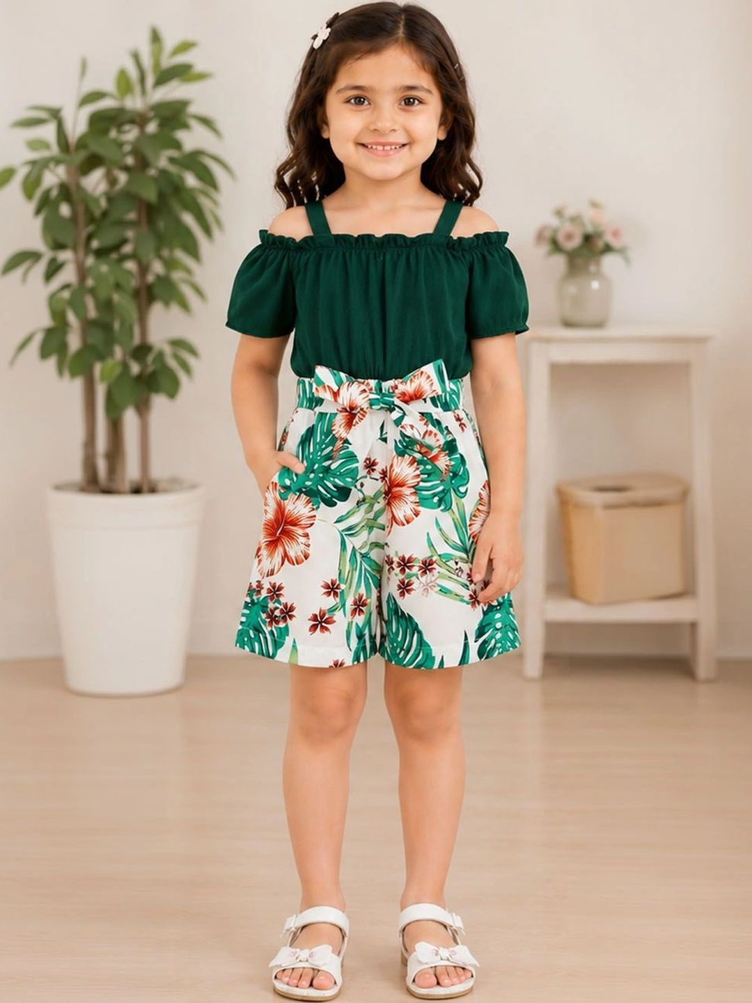 Xsole Girls Off-Shoulder Printed Jumpsuit-picture-56