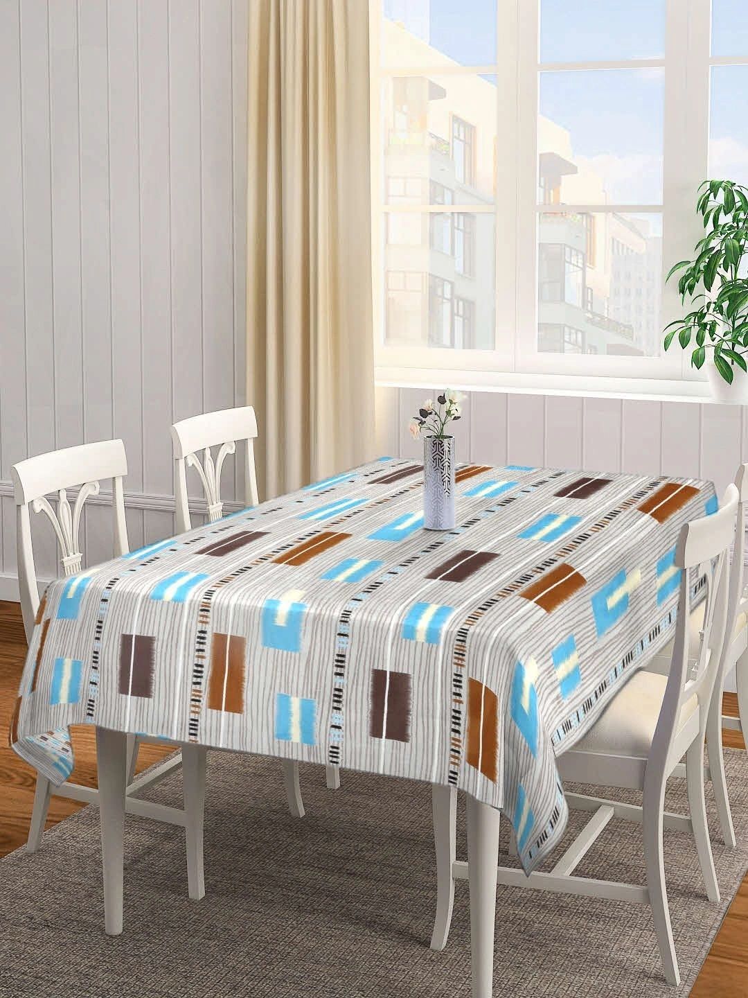 Myntra Elegant Homes Multicoloured Geometric Printed 6-Seater Table Cover-picture-24