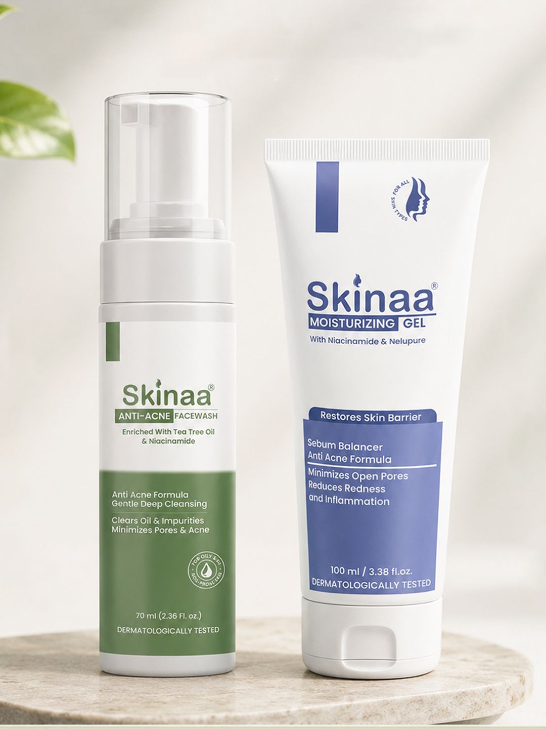 SKINAA Set Of 2 Anti-Acne Facewash - 75 ml & Moisturizing Gel - 100 ml-image-11