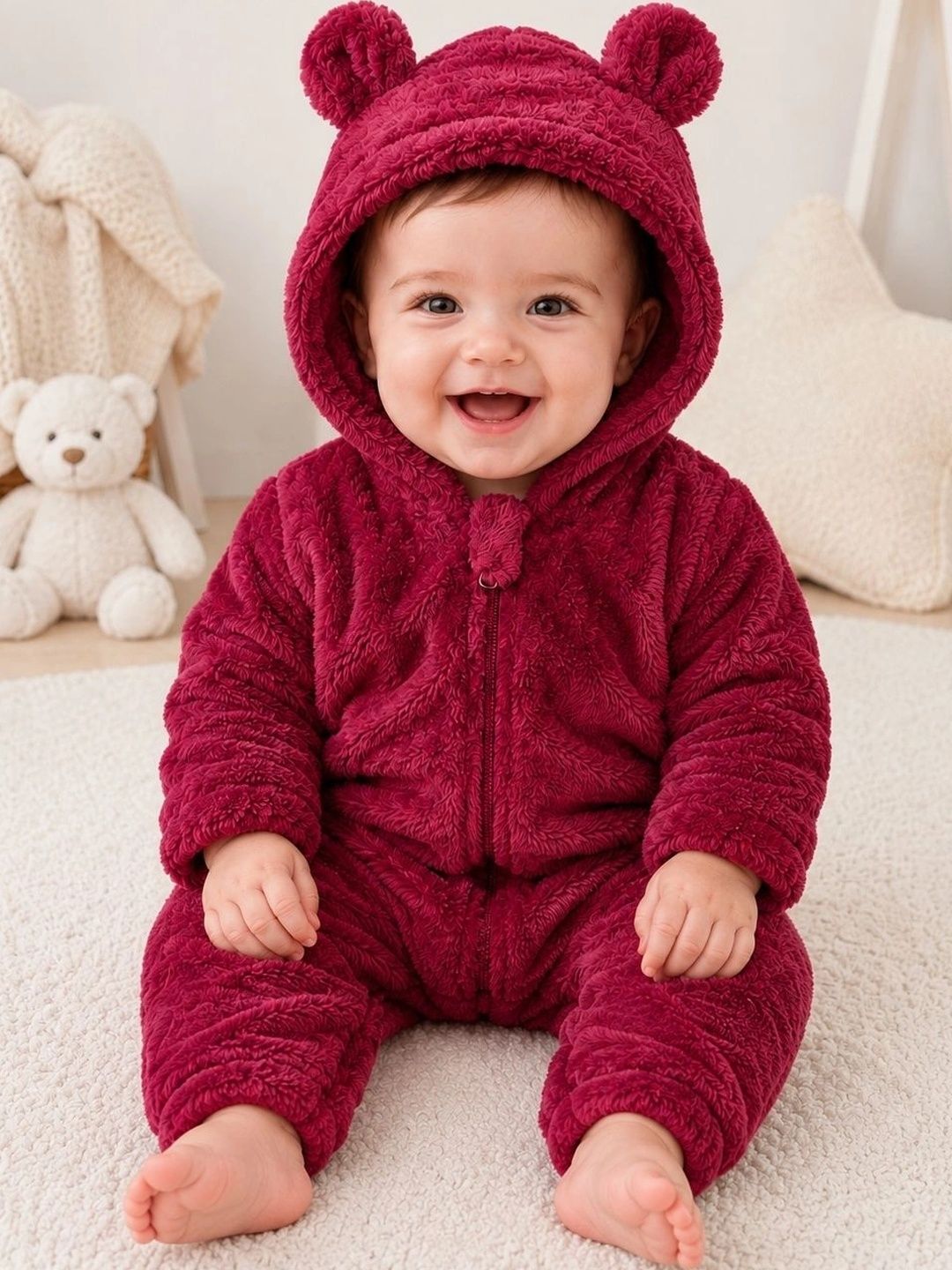 Cuddleloom Infant Boys Hooded Rompers-picture-33