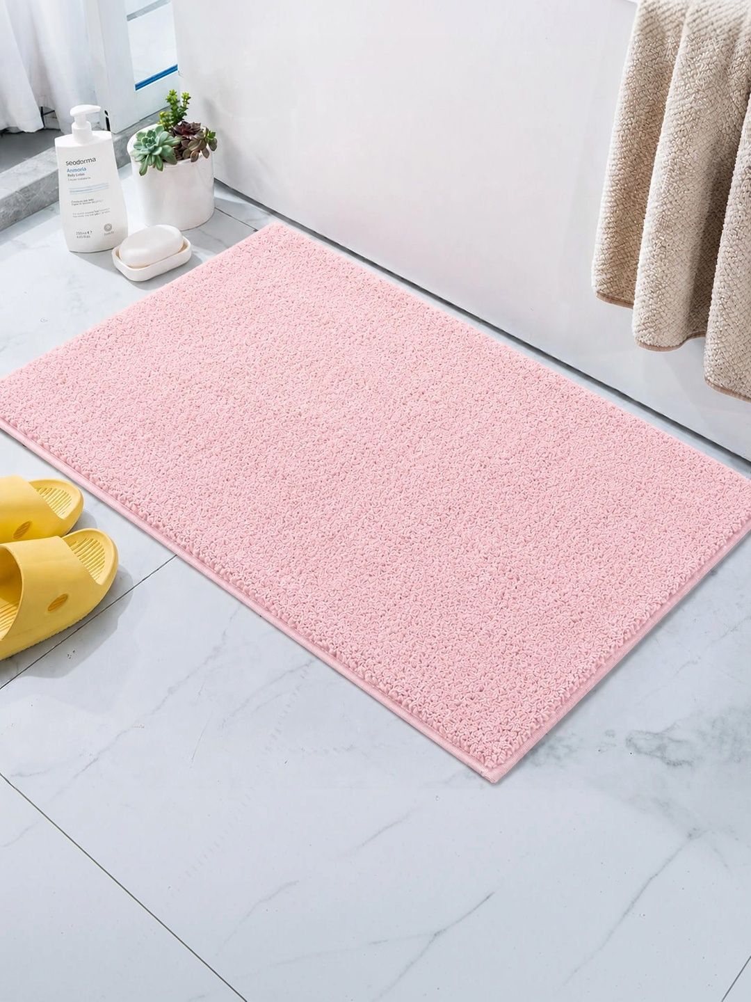 Myntra Elegant Homes Pink Anti-Skid Doormats-picture-19