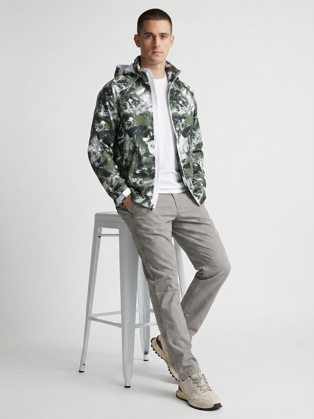 sports52 wear Sports 52 wear Abstract Printed Hooded Rain Jacket-picture-37