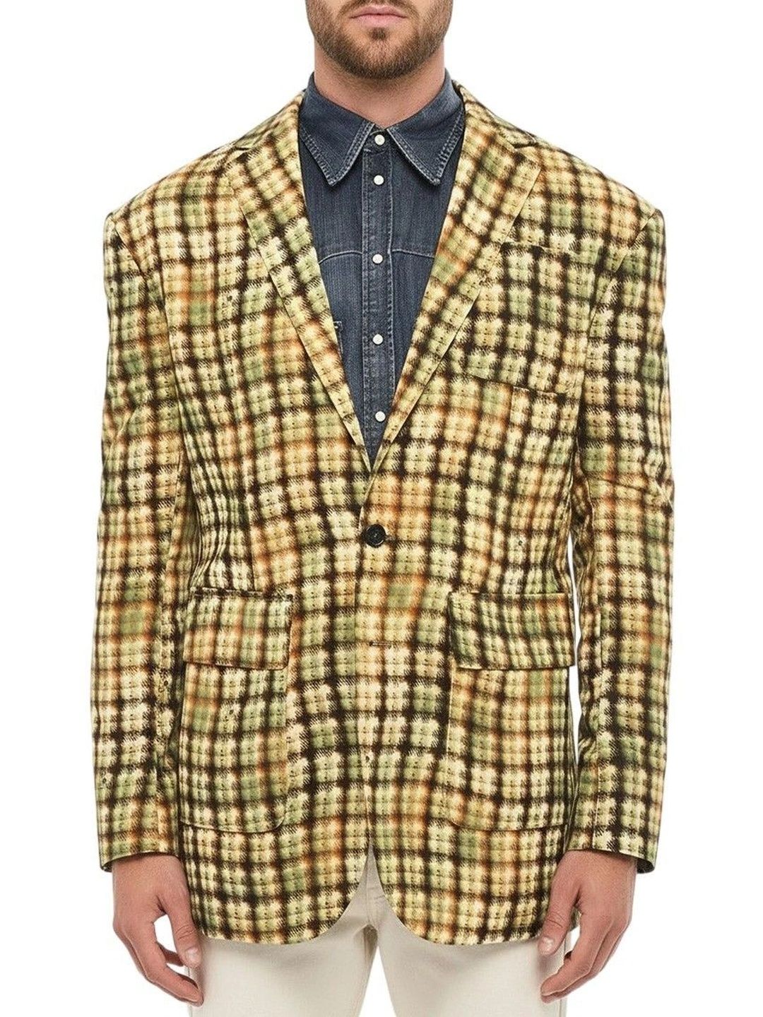 Dsquared2 Yellow Notched Lapel Jacket