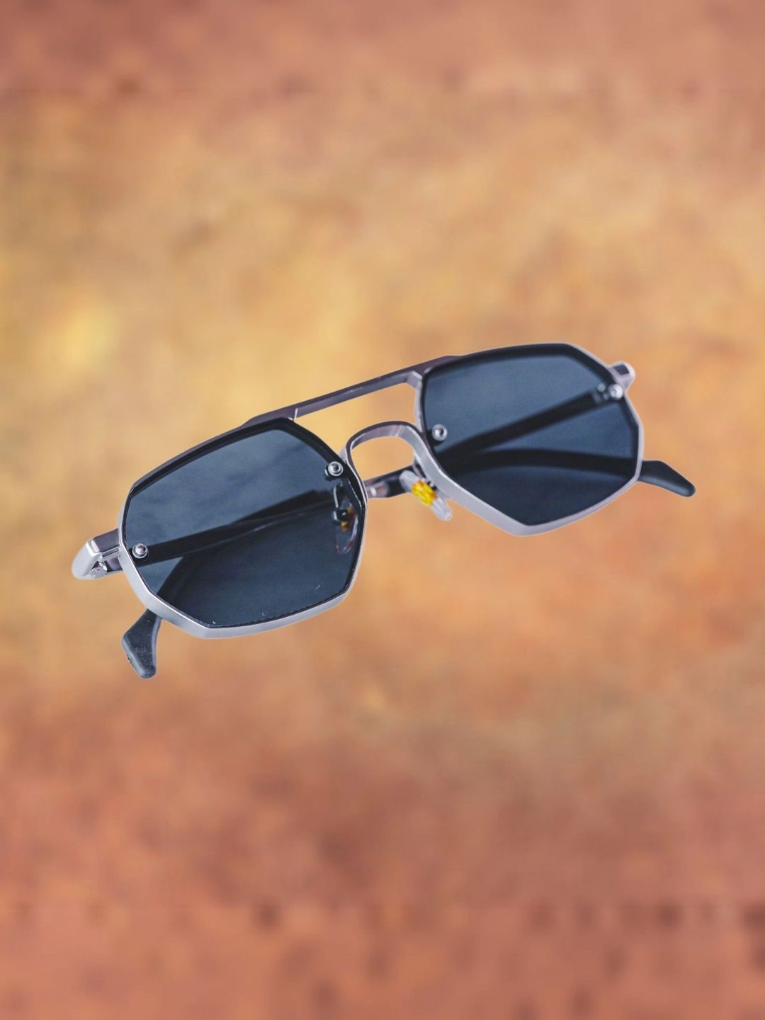 SPADEACES Unisex Grey Lens & Silver-Toned Aviator Sunglasses with-image-27