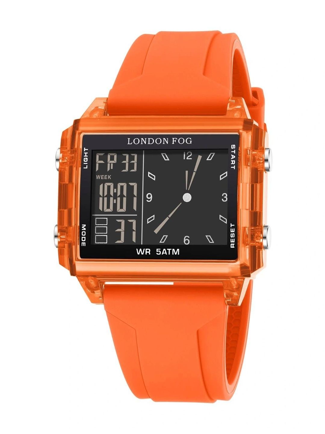 LONDON FOG Unisex Fully Digital Rectangular Dail & Silicon Strap Classic Sport Watch-image-49