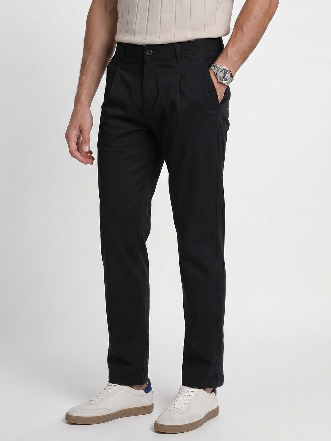 French Connection Men Relaxed Fit Pleated Chino Trouser-picture-22