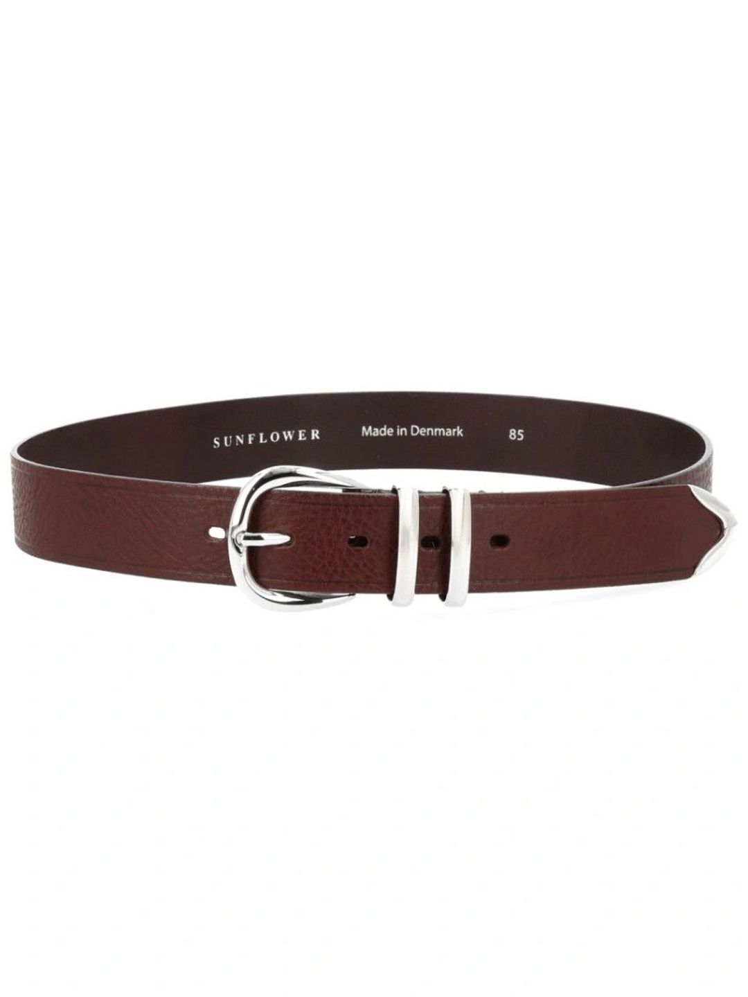 Brown Textured Buckle Belt-image-26