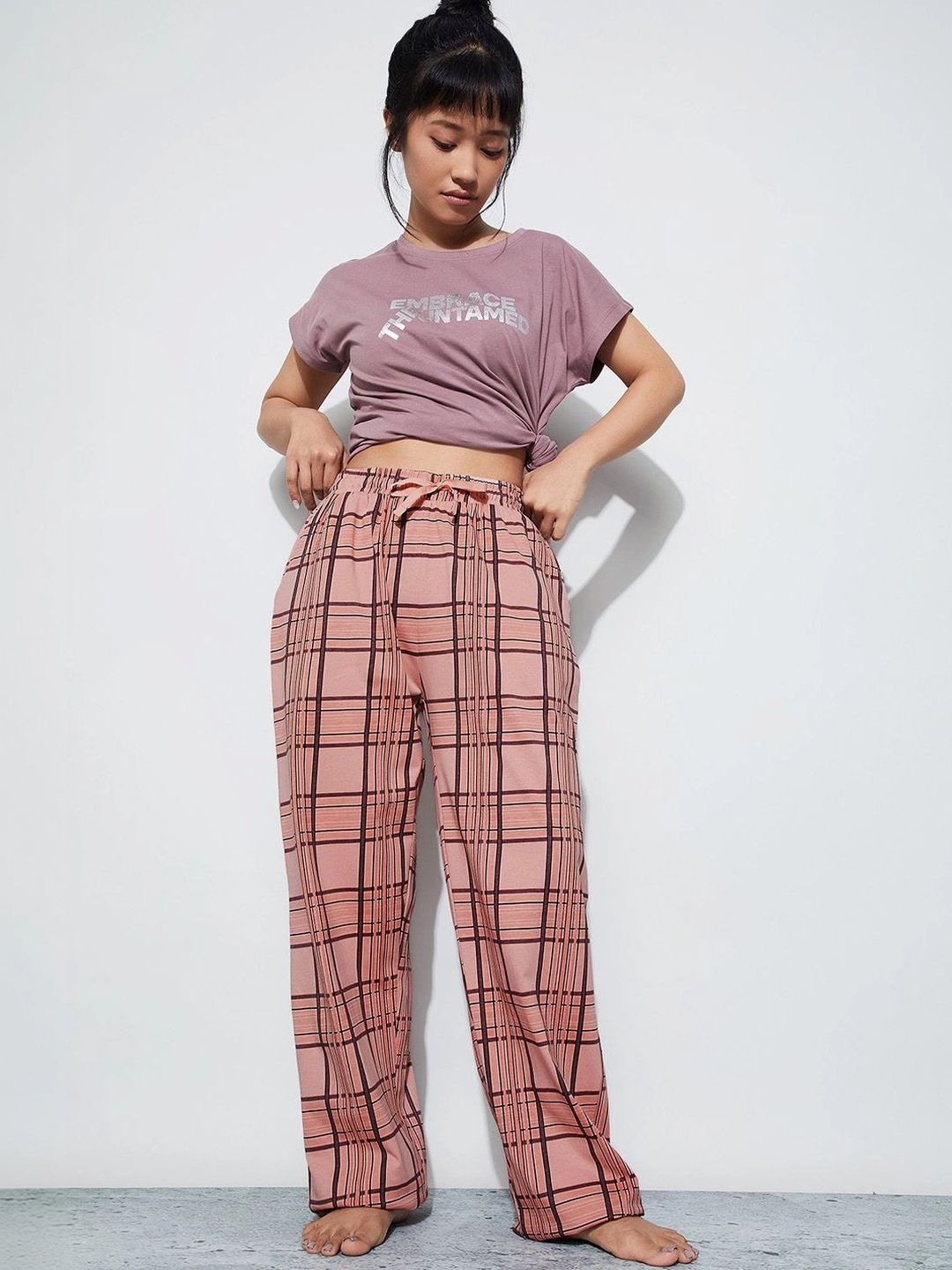 Ginger by Lifestyle Printed Pure Cotton Straight Lounge Pants-picture-40