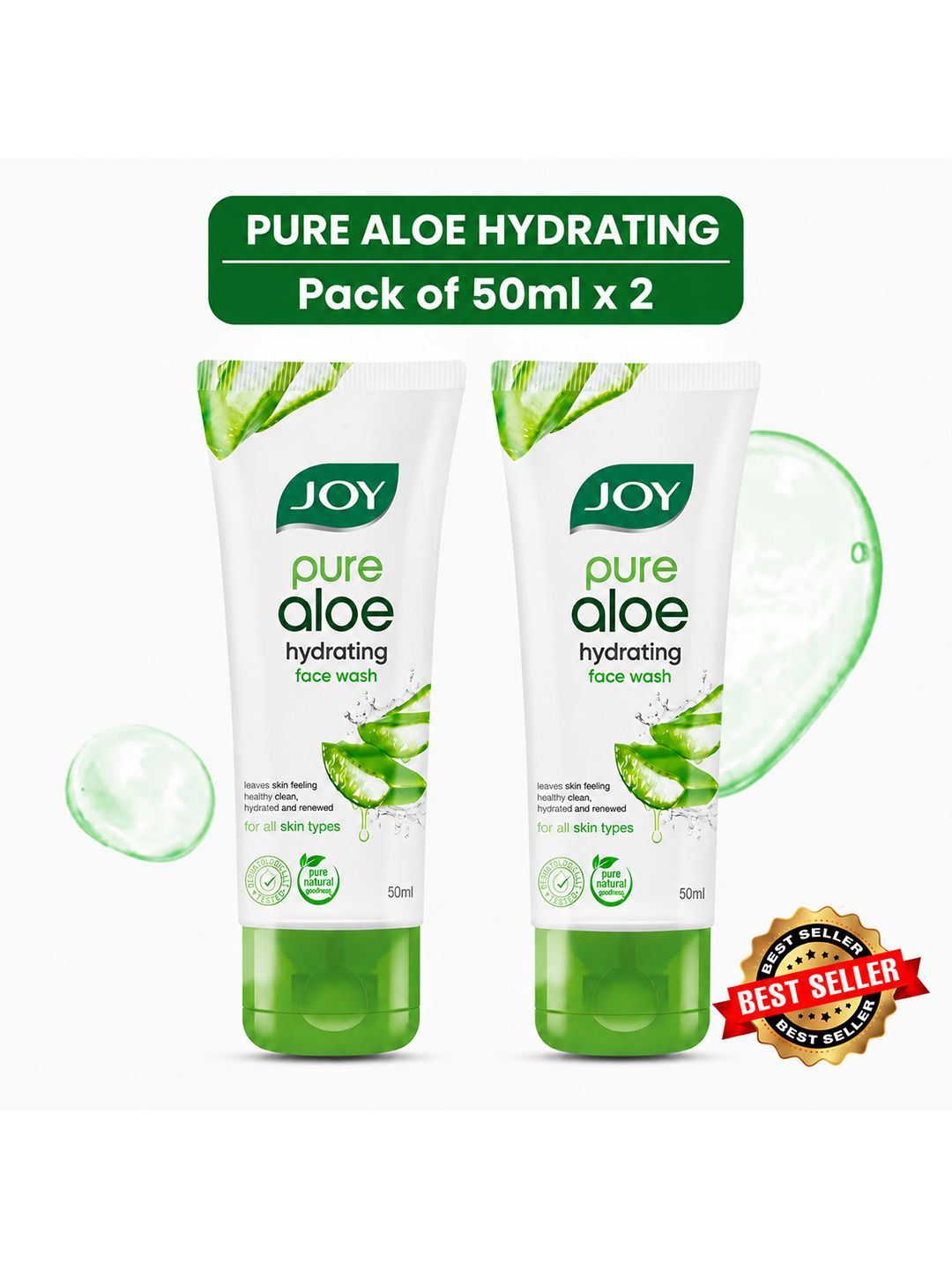 JOY Set Of 2 Revivify Pure Aloe Hydrating Face Wash - 50 ml Each-image-21