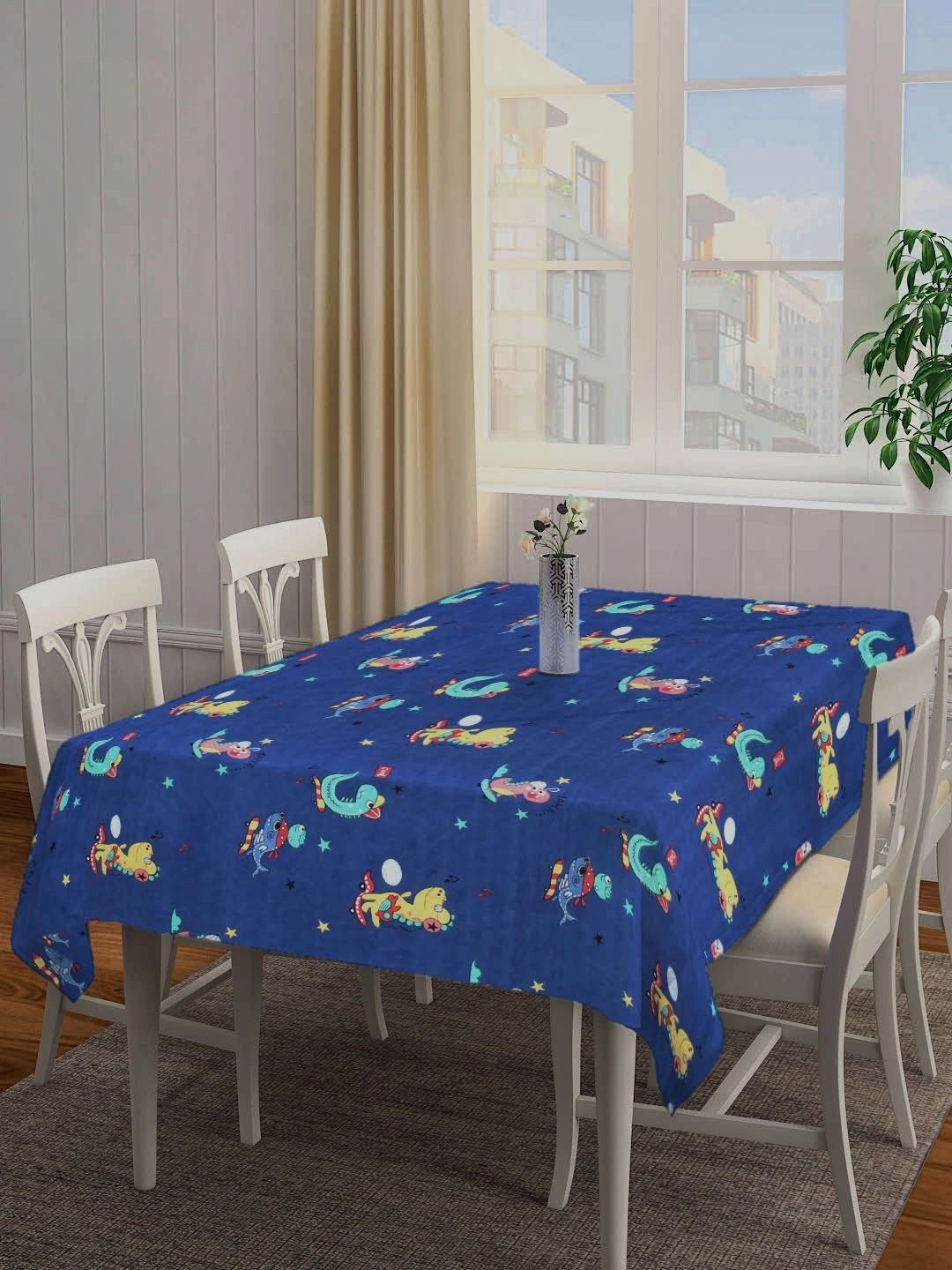 Myntra Elegant Homes Blue Cartoon Printed 4-Seater Table Cover-picture-22