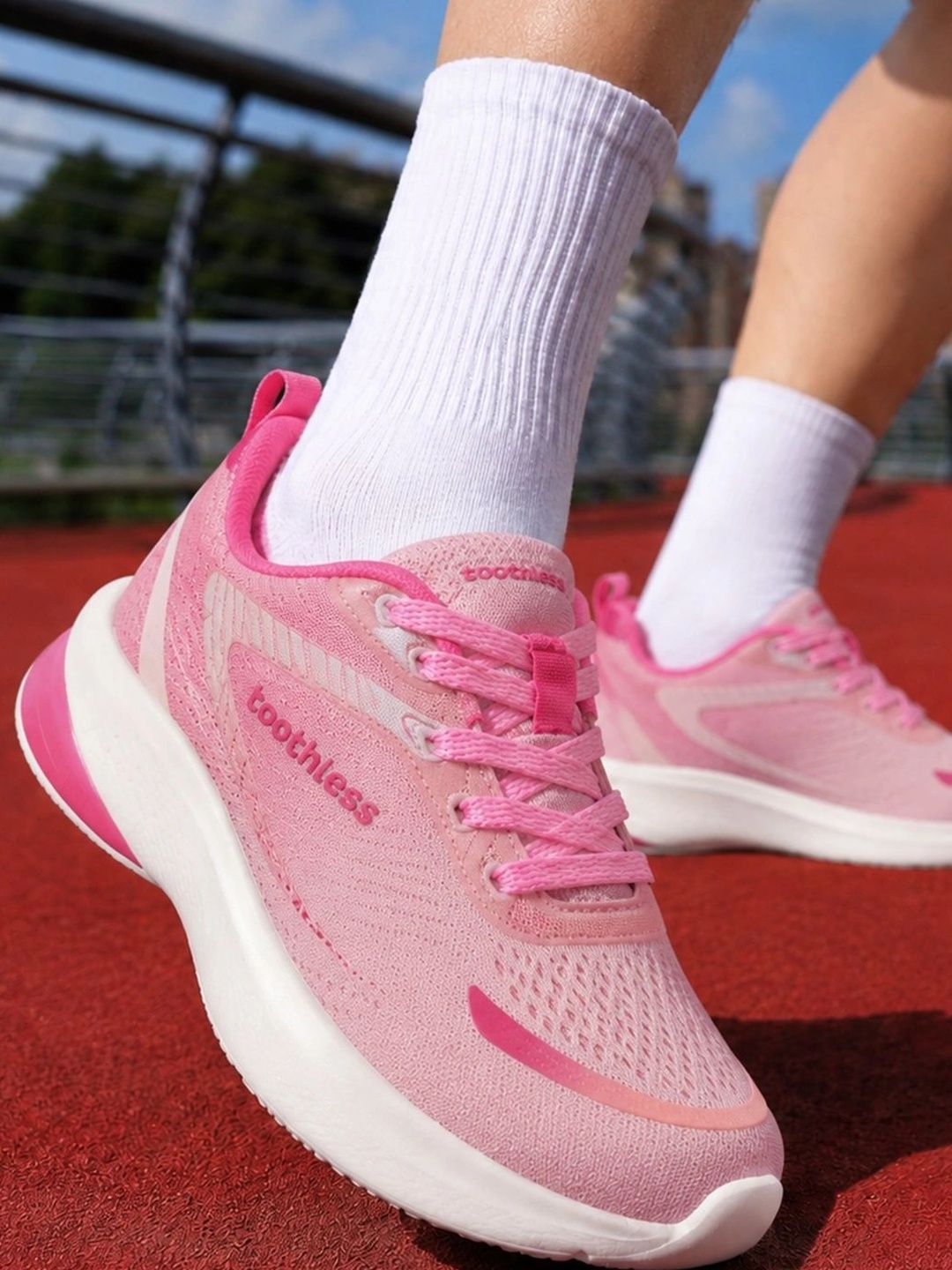 toothless Girls Mesh Running Non-Marking Shoes-picture-38