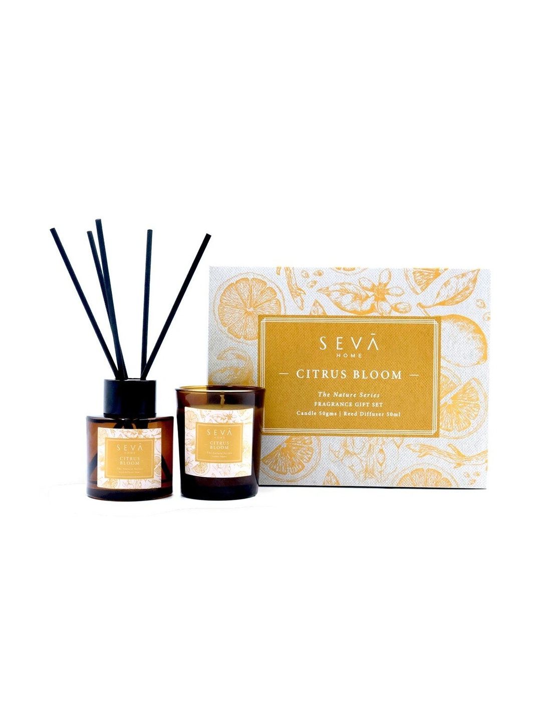 SEVA Home Citrus Bloom Diffuser With Candle-picture-45