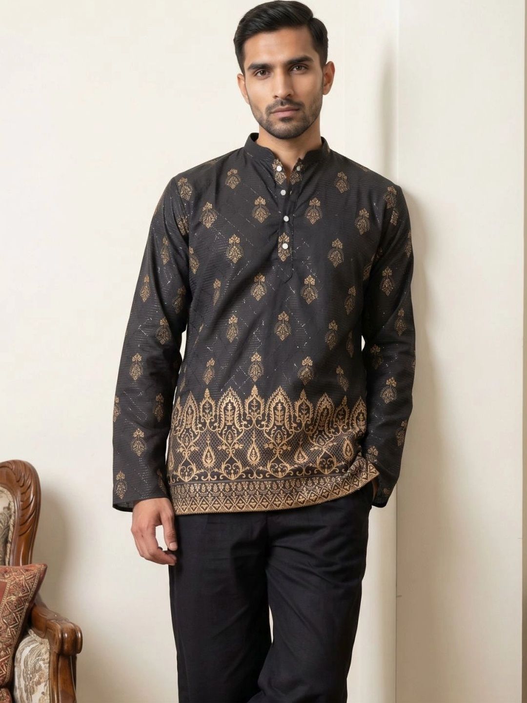 Jompers Men Ethnic Motifs Printed Kurta-picture-32