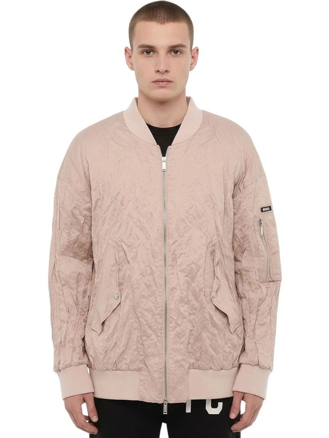 Dsquared2 Pink Solid Bomber Jacket
