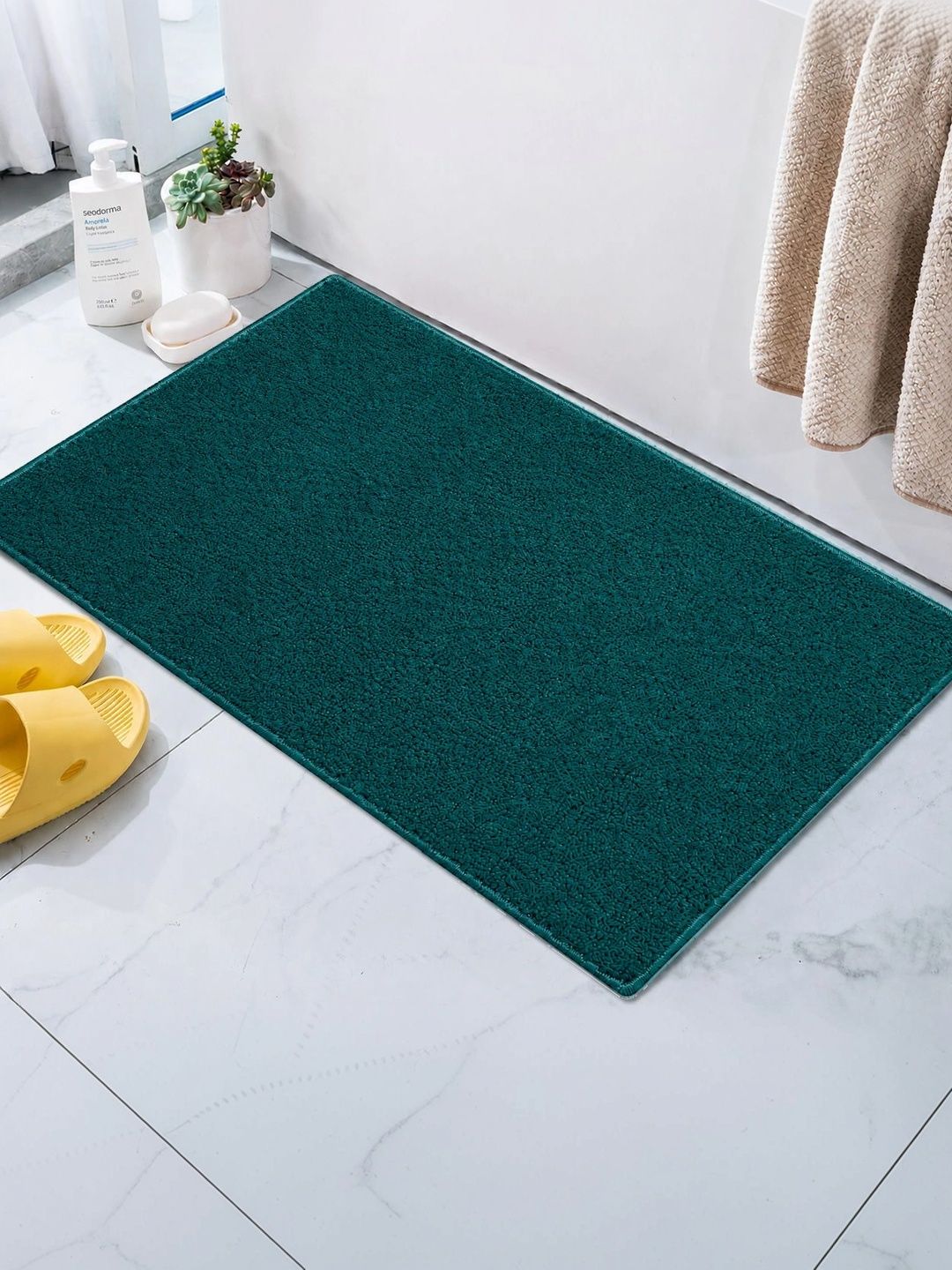 Myntra Elegant Homes Teal Anti-Skid Doormats-picture-52