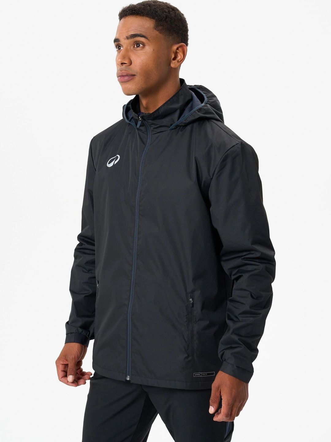 Decathlon Kipsta VIRALTO Polyester Football Raincoat Jacket Long Sleeves Solid - Black-picture-43