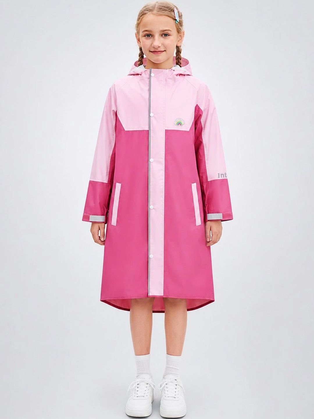 Little Surprise Box Kids Colour-Block Raincoat-picture-57