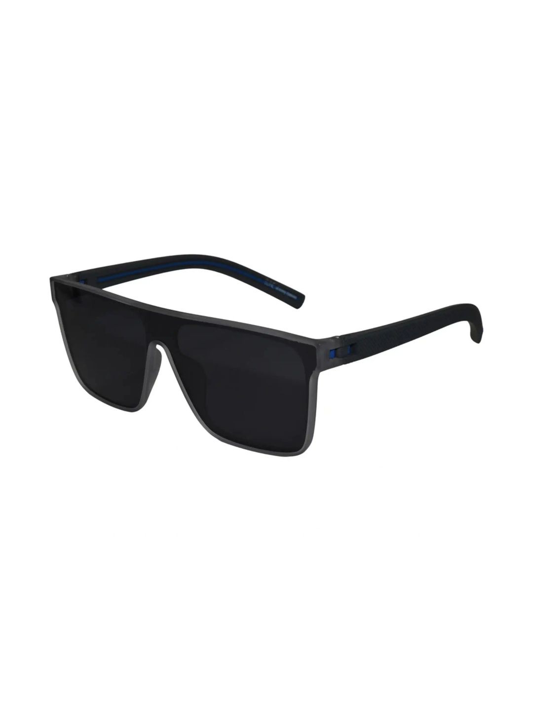 LensKandy Men Black Lens & Black Rectangle Sunglasses with-picture-10