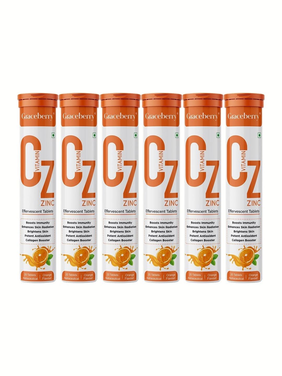 GRACE BERRY Set Of 6 Vitamin C & Amla Effervescent Tablet - 20 Tablets Each-image-10