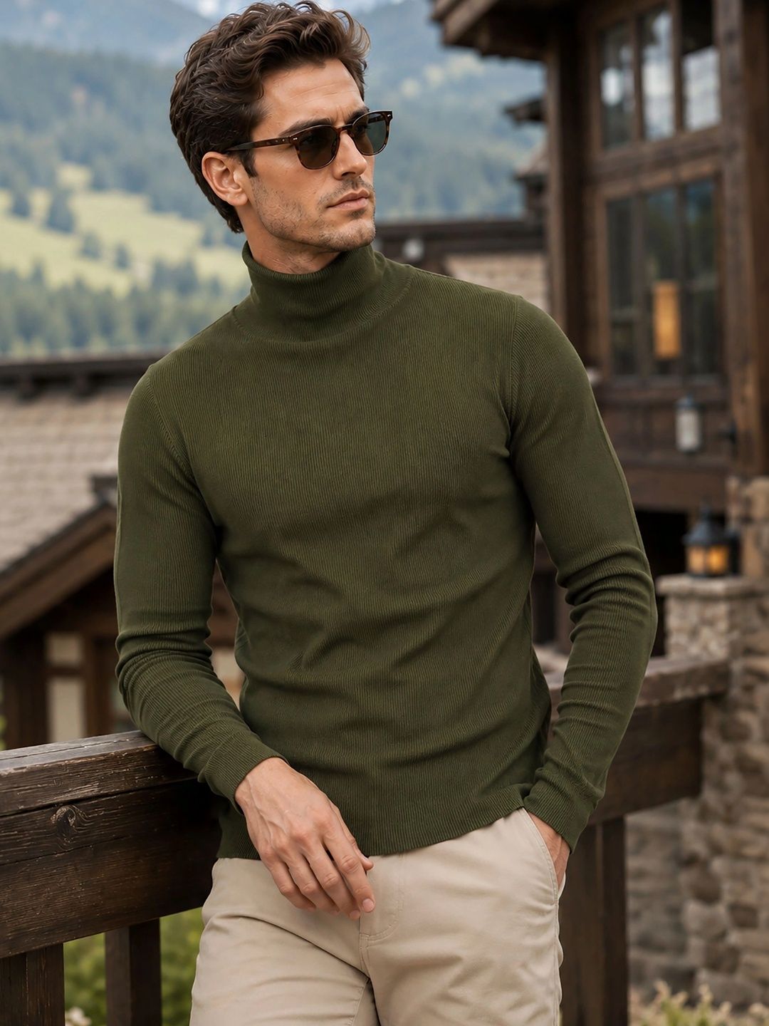 ATIGIANO Men Ribbed Pullover-picture-28