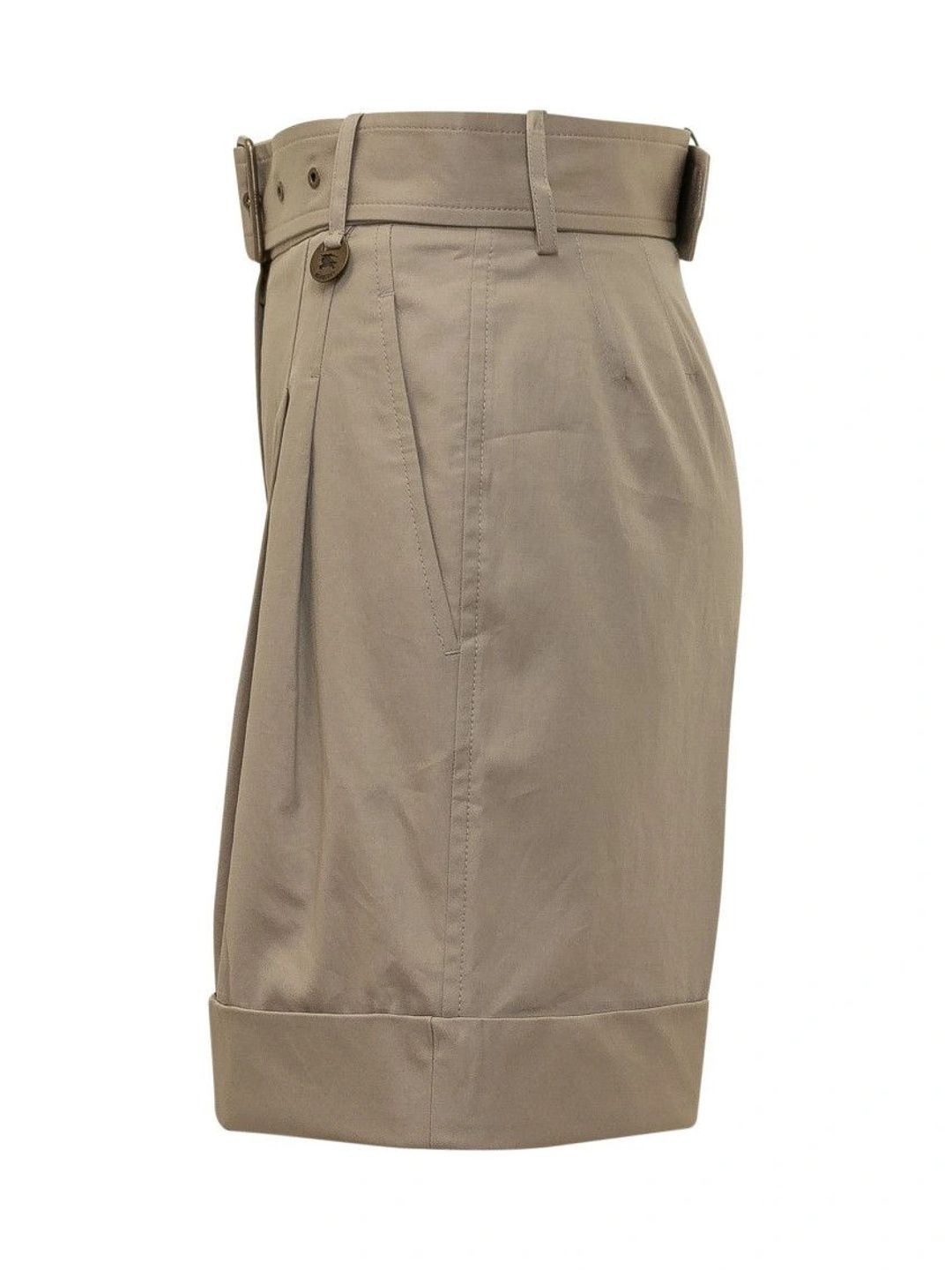 Beige Solid Shorts-image-38