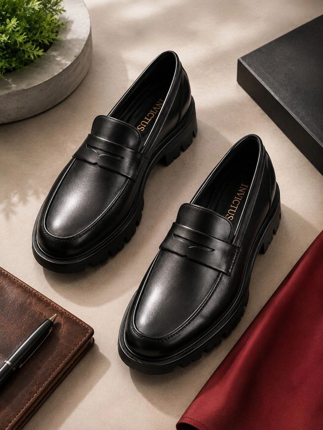 INVICTUS Men Round Toe Slip-On Formal Loafers-image-29