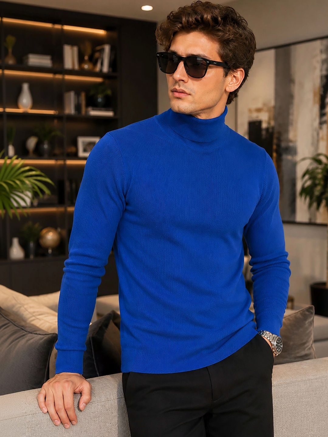 ATIGIANO Men Ribbed Pullover-picture-41
