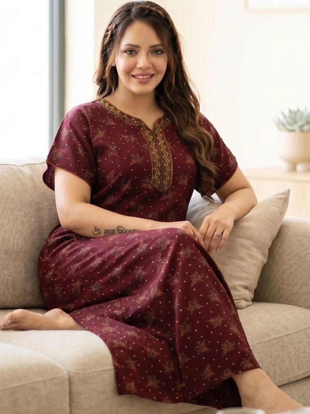 TRUNDZ Printed Maxi Nightdress-picture-58