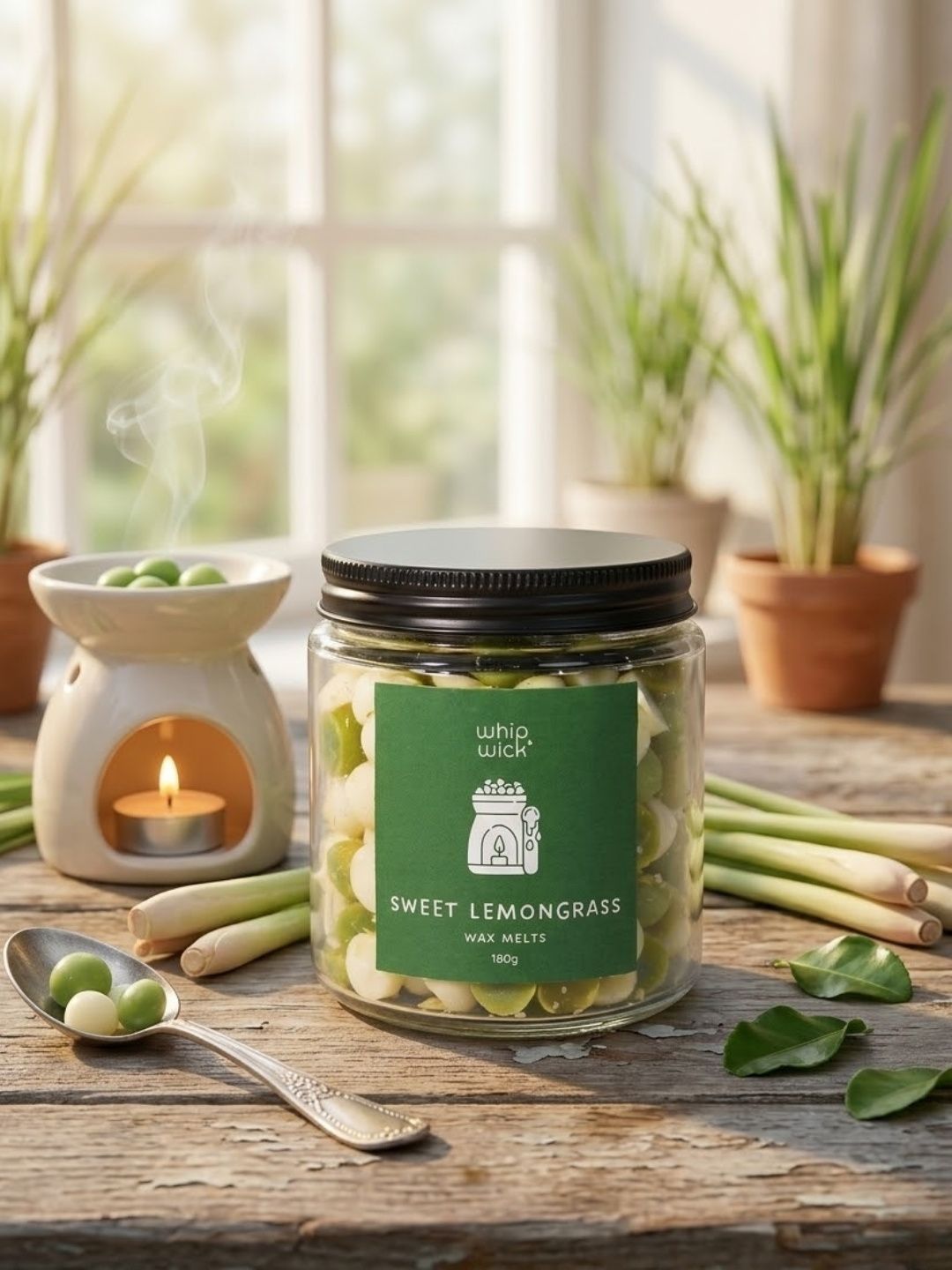 Whipandwick Green Sweet Lemongrass Wax Melts - 180 g-picture-13