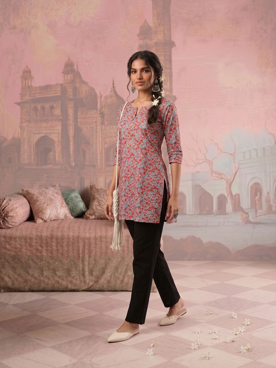 NAVYAAZRI Floral Print Cotton Top-picture-38