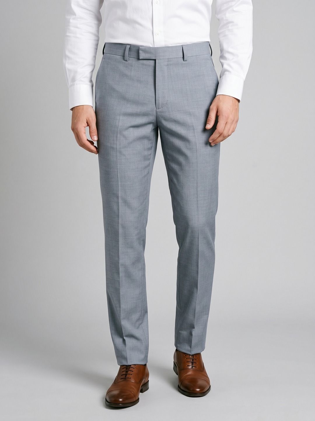 INVICTUS Men Mid-Rise Flat-Front Slim Fit Formal Trousers-picture-24
