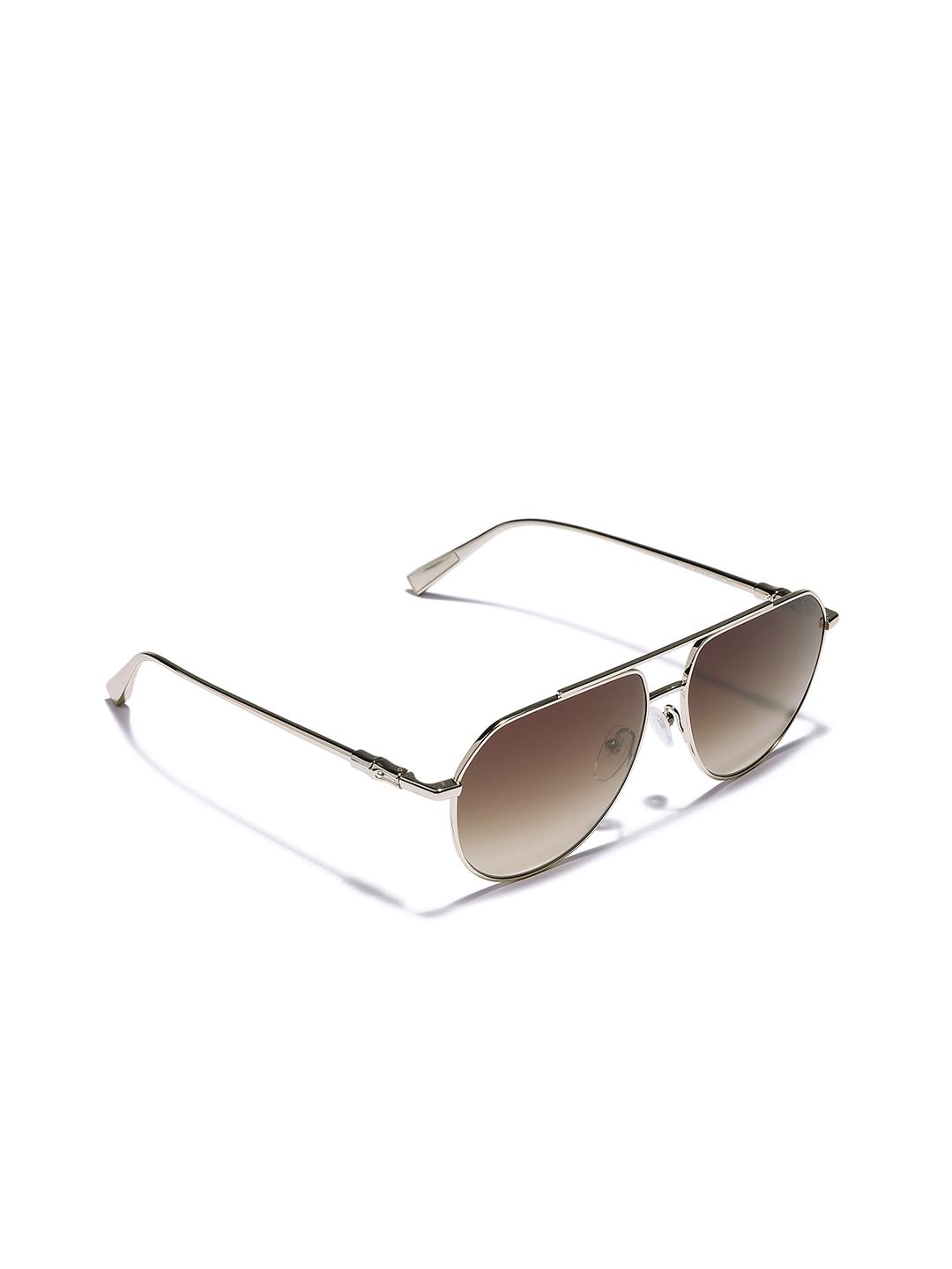 Longchamp Women Brown UV Protected Lens & Silver-Toned Aviator Sunglasses-image-37