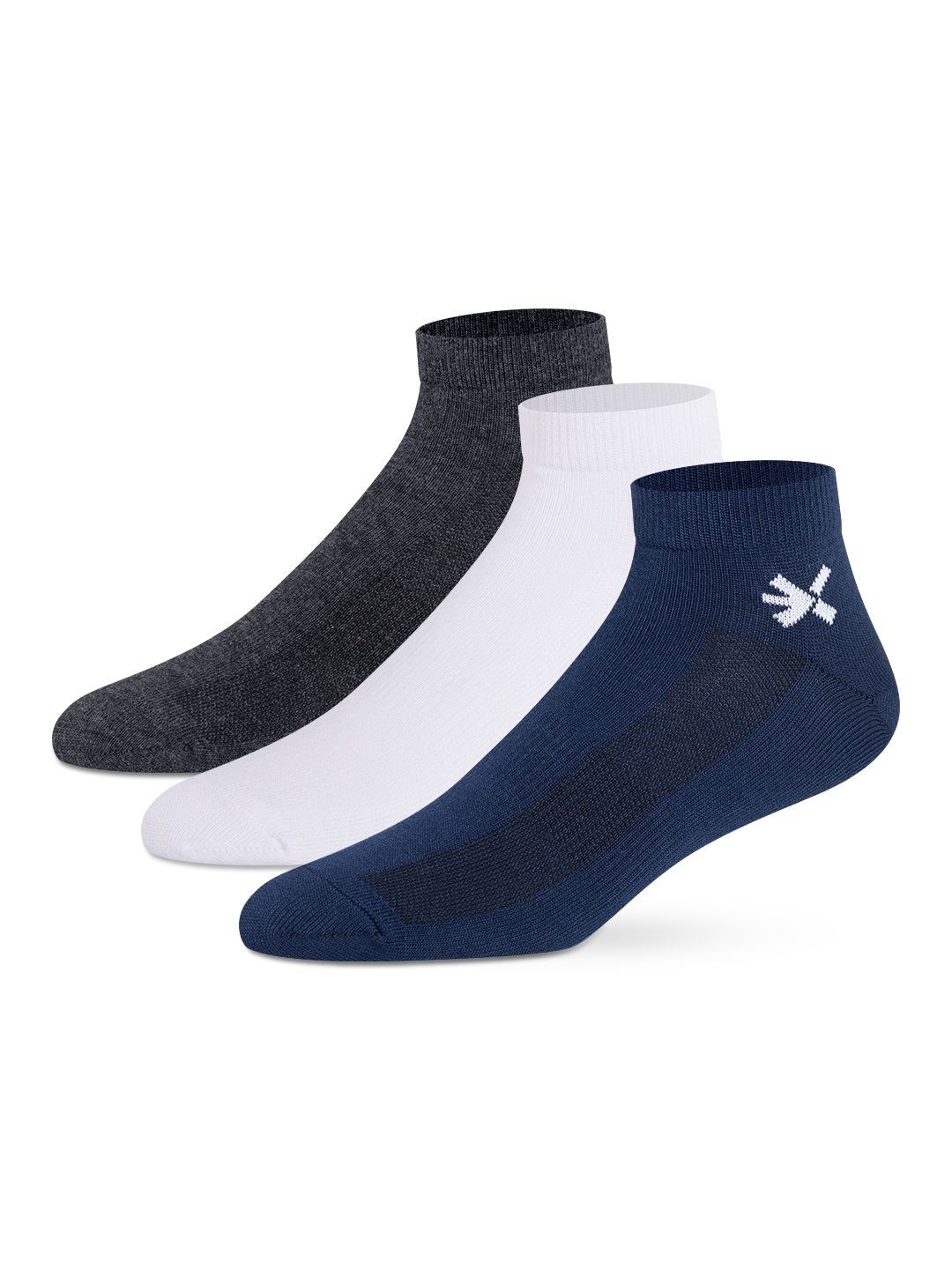 HRX by Hrithik Roshan Men Pack of 3 Cotton Assorted Ankle Length Socks-picture-33