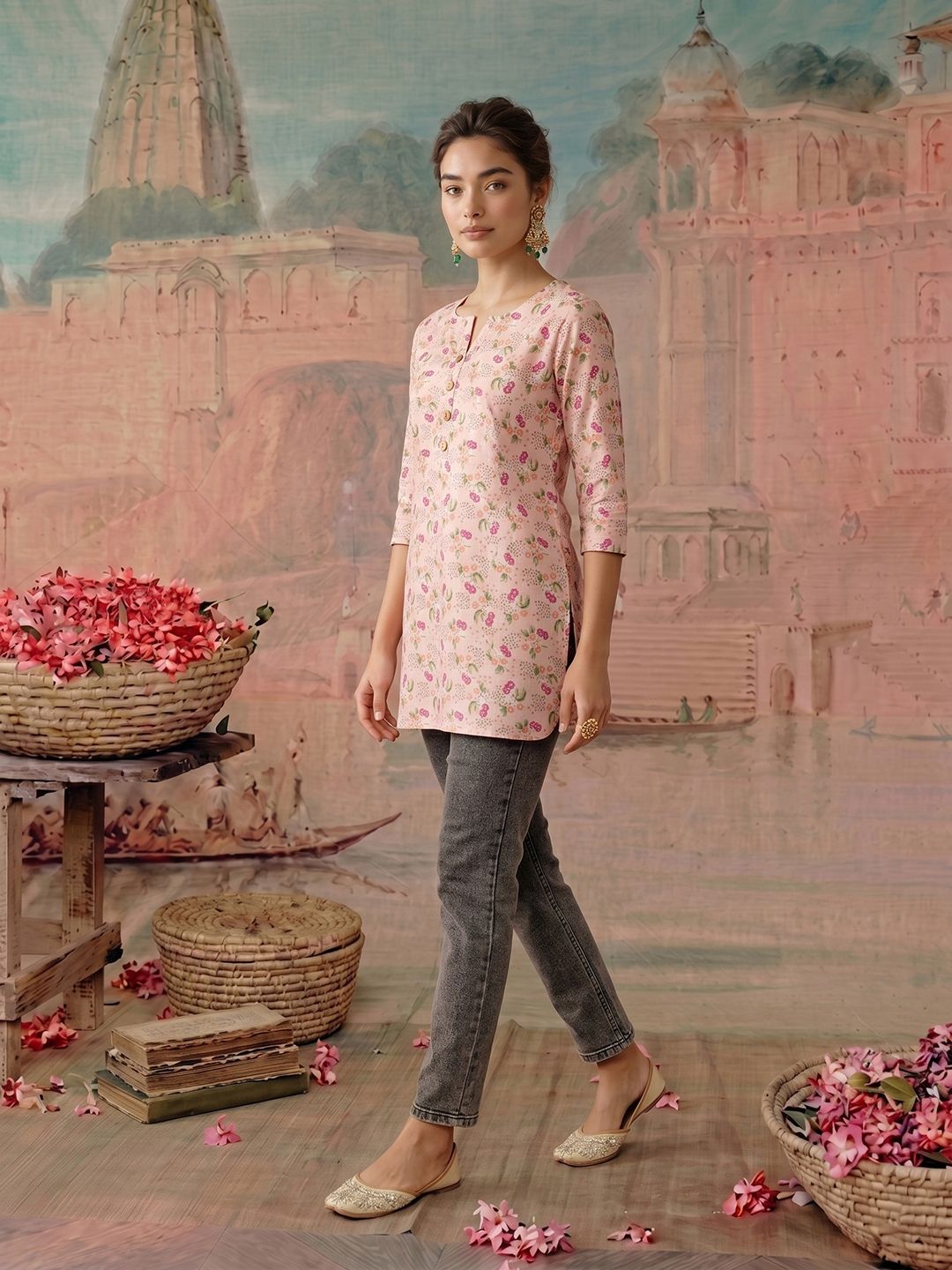 NAVYAAZRI Floral Print Cotton Top-picture-28