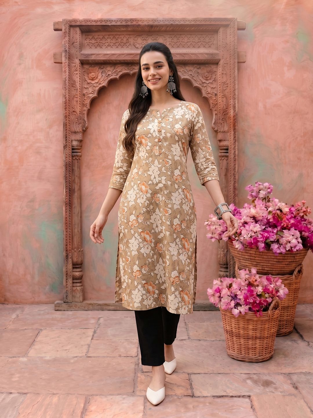 NAVYAAZRI Floral Print Cotton Top-picture-21