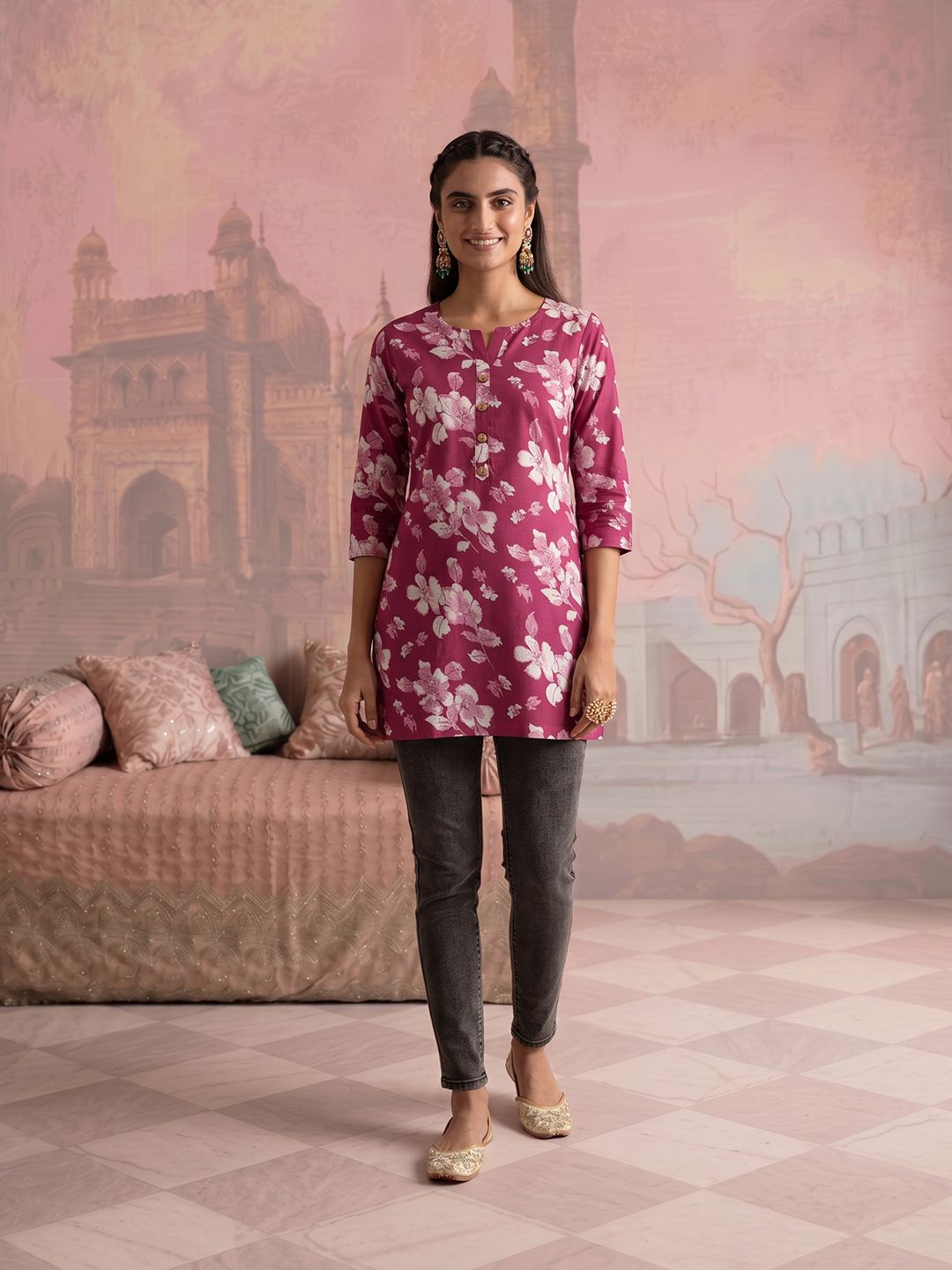NAVYAAZRI Floral Print Cotton Top-picture-14