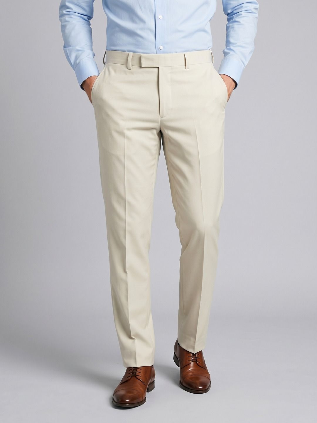 INVICTUS Men Mid-Rise Slim Fit Flat-Front Trousers-picture-23