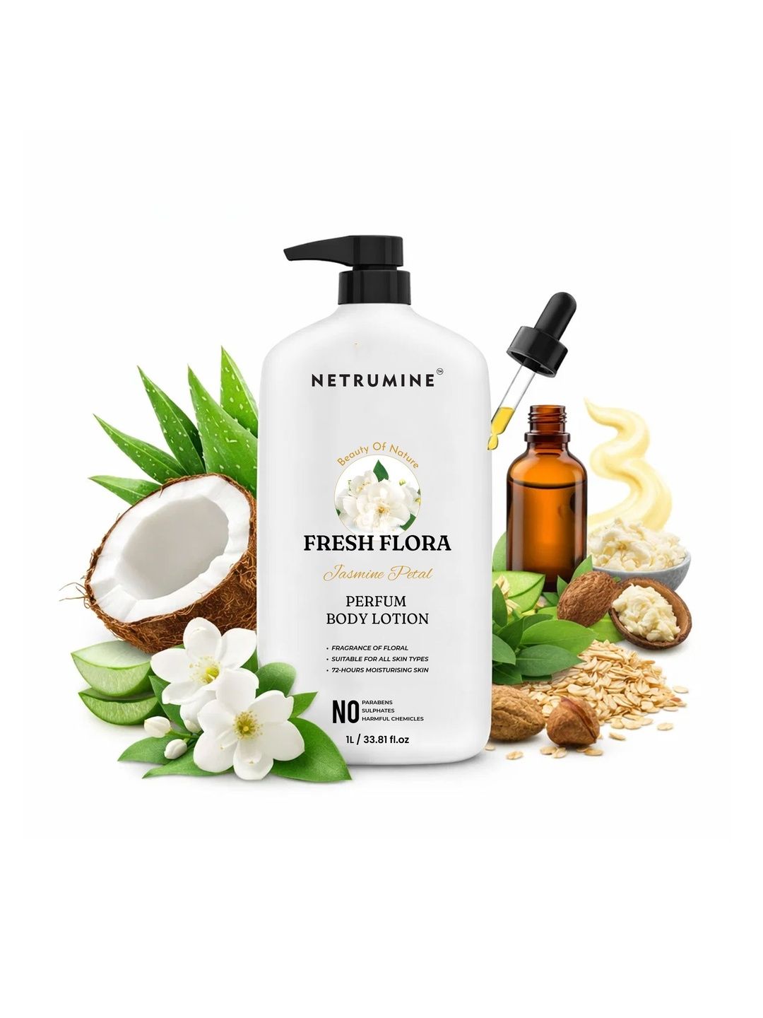 NETRUMINE Jasmine Petal Perfume Body Lotion - 1 L-image-29