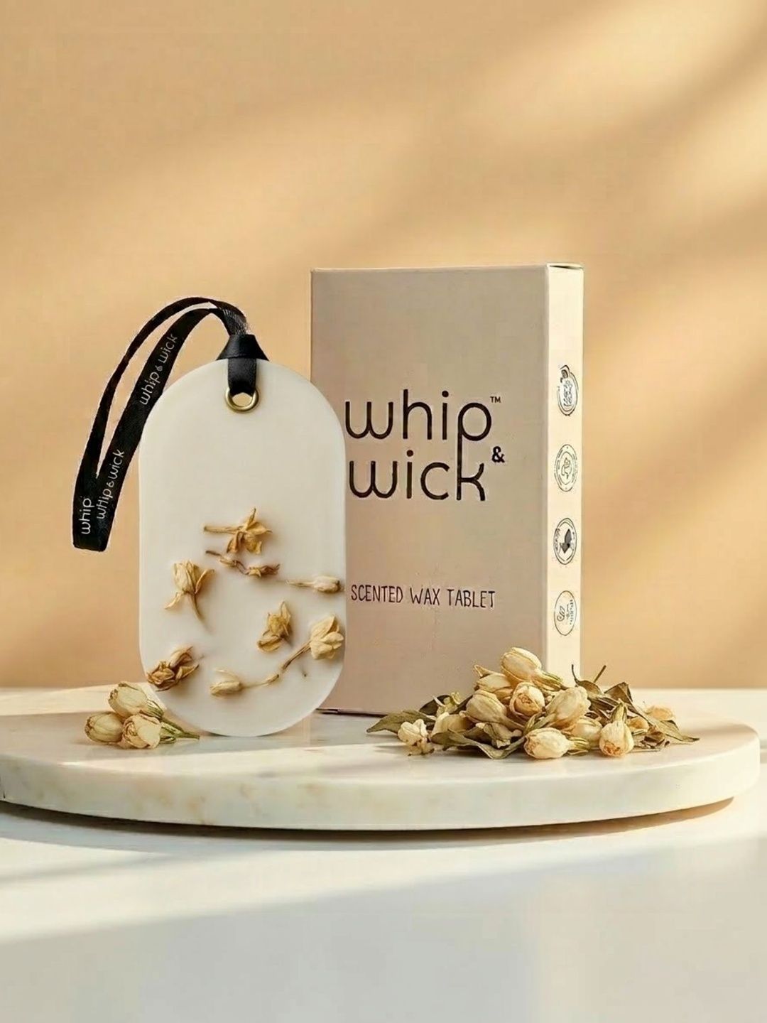 Whipandwick Off-White Lush Jasmine Wax Tablet - 80 g-image-48