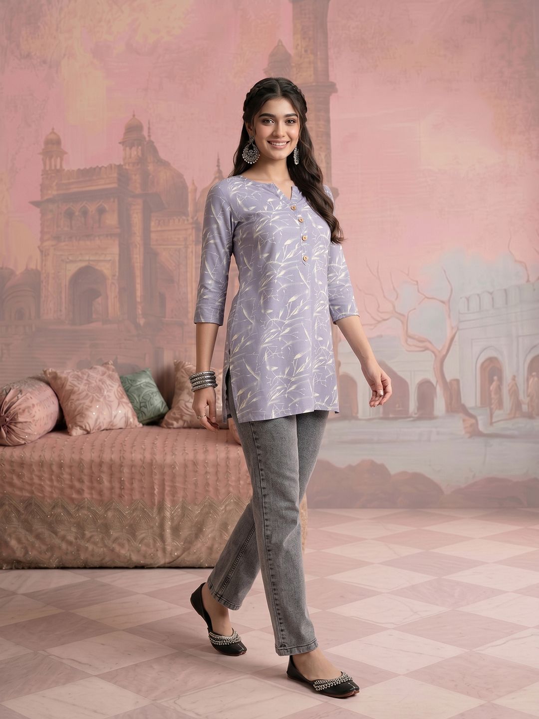 NAVYAAZRI Print Top-picture-57