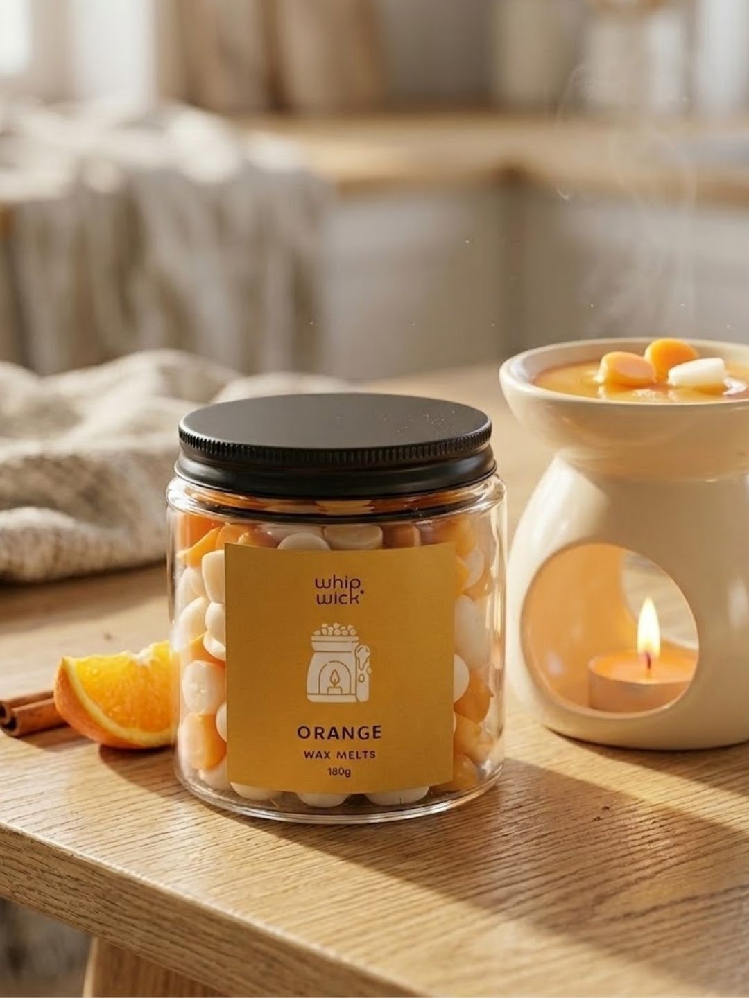 Whipandwick Orange Bright & Zesty Citrus Aroma Wax Melts - 180 g-image-36