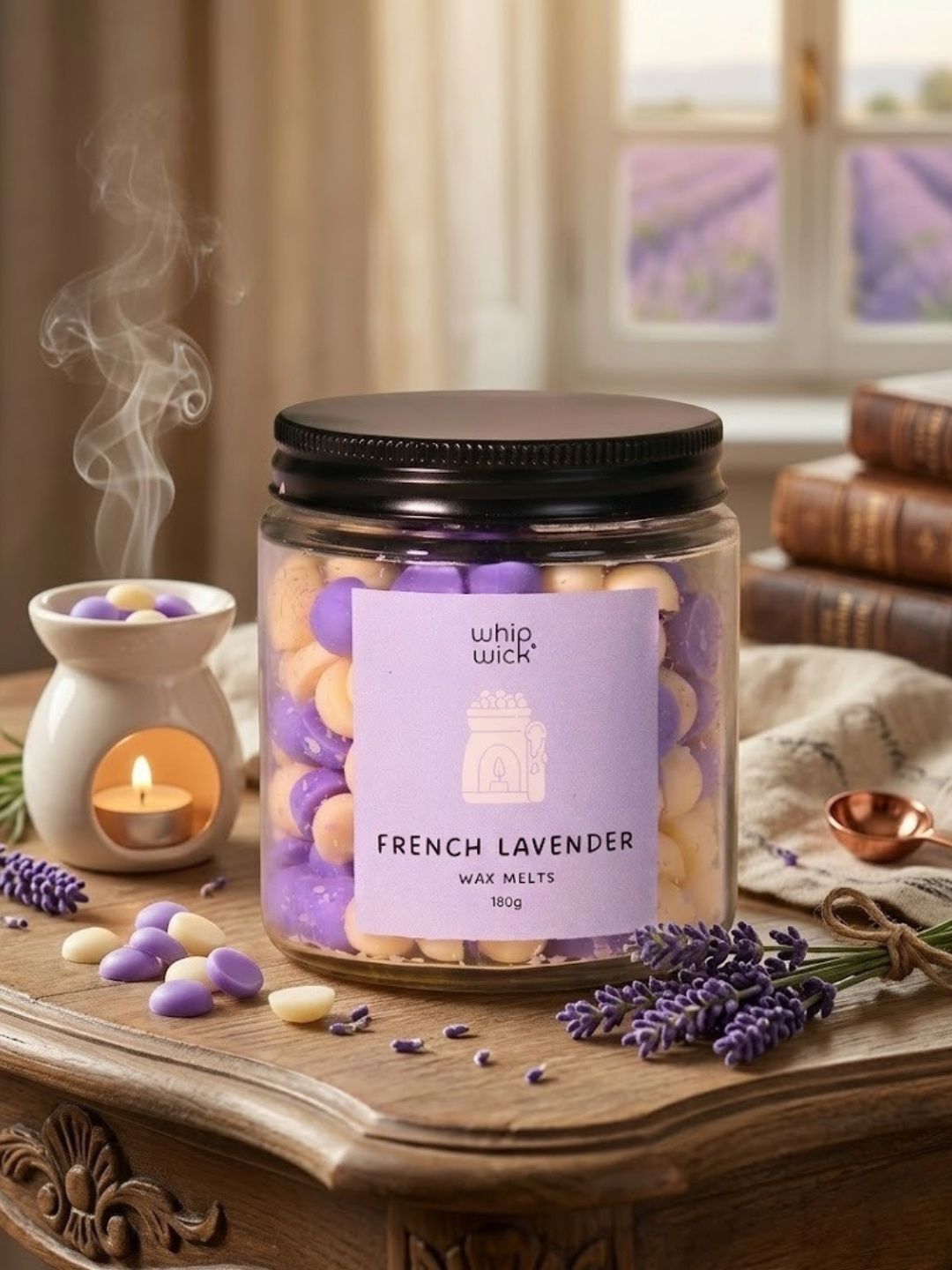 Whipandwick Purple & Cream French Lavender Wax Melts -180 g-image-26