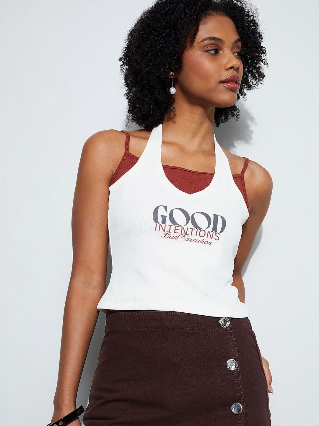 Ginger by Lifestyle Print Halter Neck Cotton Top-picture-15